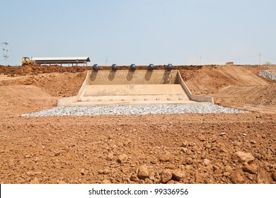 The creation of large Water Gate in Asia. To solve the flooding problem. - Shutterstock ID 99336956