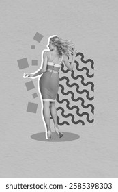 Creative abstract collage template