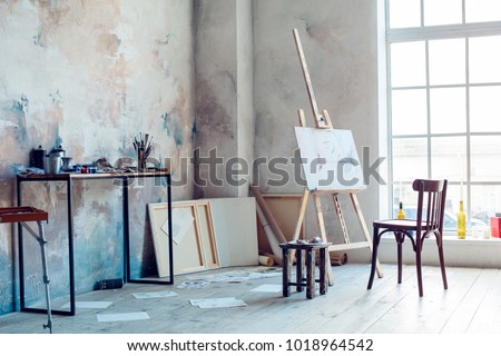 Creative artist workplace room no people hobby