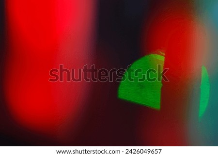Creative background with bright lights in the haze