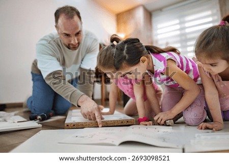 Creative bonding during DIY project with children at home