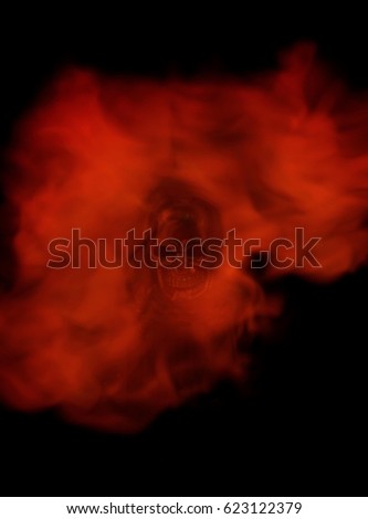 A creative burning skull design wallpaper. 