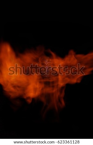 A creative burning skull wallpaper. 