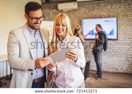 Creative business team disscusing about project and facts.