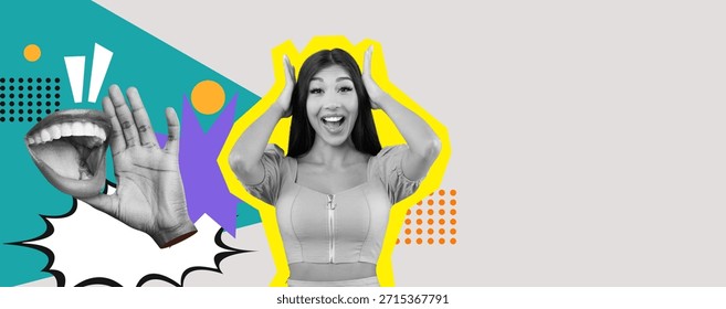 Creative Collage Showcasing Expressive Faces and Playful Elements in a Vibrant Layout