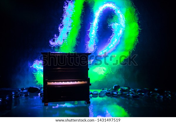 Creative Concept Artwork Decoration Piano On Stock Image