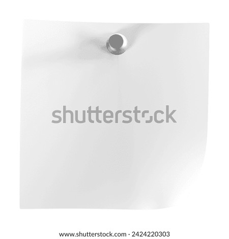 Creative concept blank post it paper isolated on plain background , suitable for your element scenes.