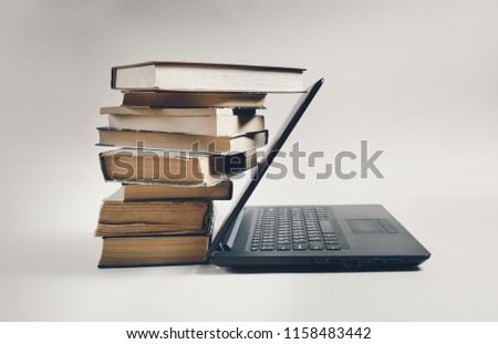 Creative concept of book and ebook