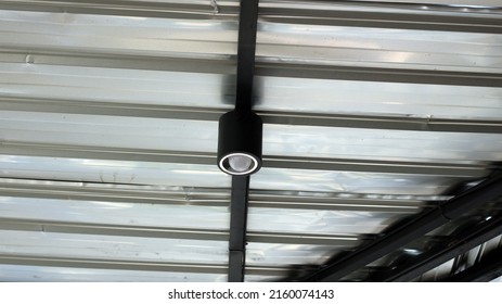 Creative Concept Of Installing Light Fixtures On A Light Steel Roof