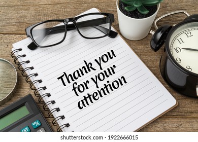 189 Thank You For Your Attention Images, Stock Photos & Vectors