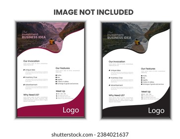 Creative corporate business flyer template, Corporate Business flyer template, Flyer Template Geometric shape used for business poster layout, business flyer template with minimalist layout, Graphic  - Shutterstock ID 2384021637