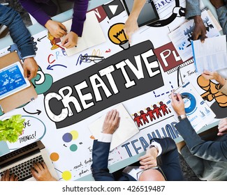 Creative Creativity Design Ideas Inspiration Innovation Stock Photo ...