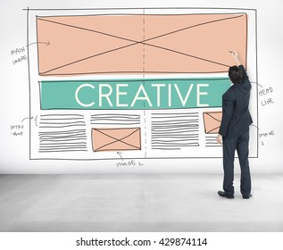 Creative Creativity Web Design Layout Concept