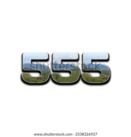 A creative design featuring the number 