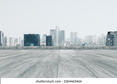 Creative Dull Conrete City Backdrop With Copy Space