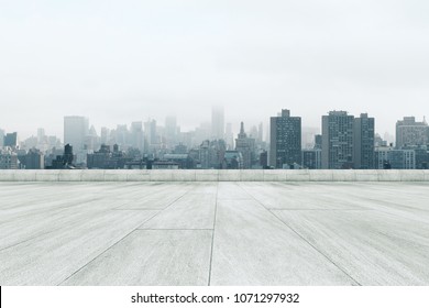 Creative Dull Conrete City Background With Copy Space