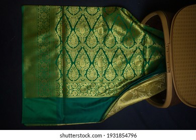 Creative Flat Lay Silk Saree