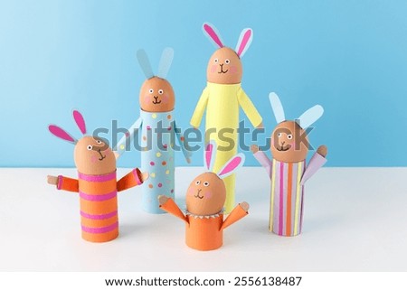 a creative and fun craft project that can be done with simple materials, making it perfect for activities like Easter decorations or children's art projects