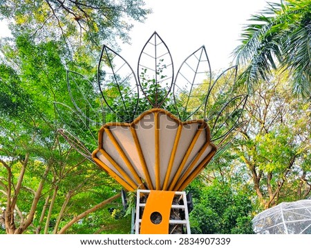 Creative Garden Structure with Leaf Wire Art bone city celebes