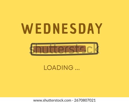 A creative graphic with phrase "Weekend Loading" with a progress bar in the process of filling up