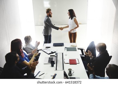 Creative Group Ideas Discussion Meeting Stock Photo 641518372