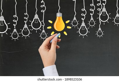 11,764 Light bulb on chalkboard Images, Stock Photos & Vectors ...