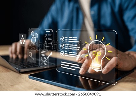 Creative idea and content management system with digital checklist, planning tools, and task tracking. Supporting workflow organization, productivity, and innovation in digital projects.