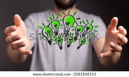 creative idea and innovation. unstainable development. Technology 
