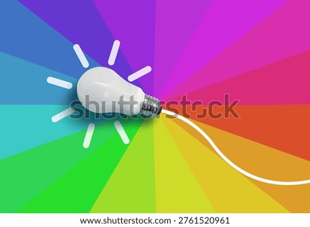 Creative idea light bulb on vibrant bluebackground – symbolizing inspiration, planning, and innovative thinking for success 