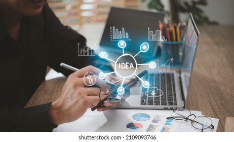 creative idea.Concept of idea and innovation.New Concept 2022