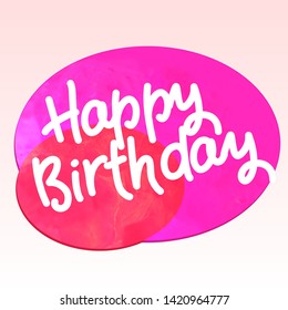 Creative Illustration Of A Colourful Decorative Happy Birthday Design With Little Watercolor Texture. This Can Be Used For Cards Or Anything. Transparent File Is Also Available In Png Format