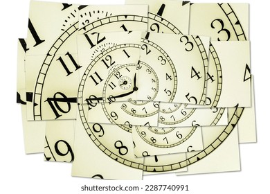 Creative image - hypnotic clock background. Concept of hypnosis, subconscious, suggestion.