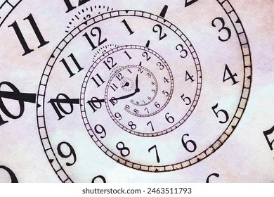 Creative image - hypnotic clock background. Concept of hypnosis, subconscious, suggestion.