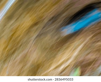 Creative intentional camera movement texture featuring a fluid gradient that resembles shiny golden silk fibers or metallic vortex.