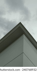 Creative layout of corner corners of a building. Lie flat. Architectural concept