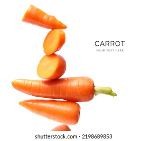 Creative layout made of carrot on the white background. Flat lay. Food concept. Macro  concept.  - Powered by Shutterstock