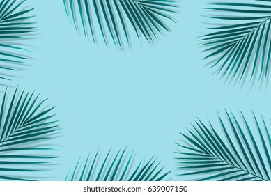 Creative layout made of tropical leaves. Flat lay. Nature concept. top view - Shutterstock ID 639007150