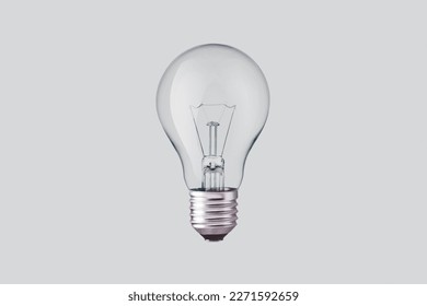 Creative light bulb on a light background.