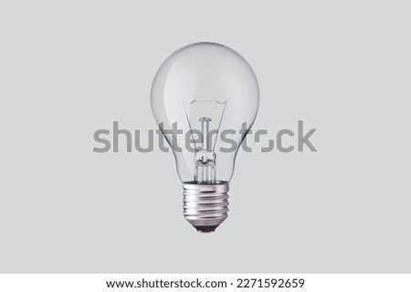 Creative light bulb on a light background.