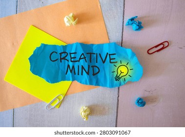 Creative Mind Concept with Innovation Idea and Brainstorming Workspace