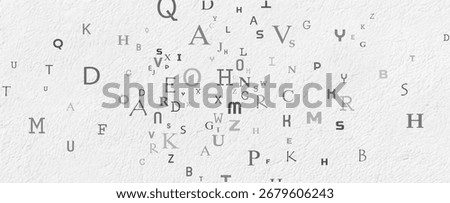 Creative and modern background with letters.	