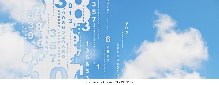 Creative and modern background with numbers.