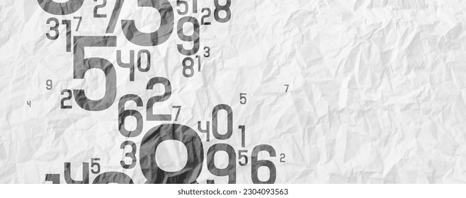 Creative and modern background with numbers.