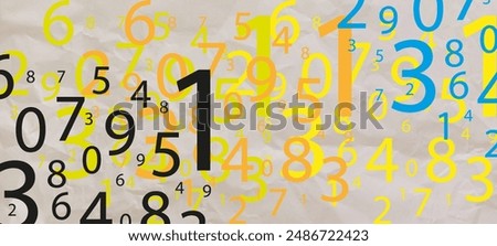 Creative and modern background with numbers.