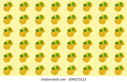 Creative pattern of lemons. Minimalism summer concept. Lemons on pastel yellow background.Flat lay.Top view - Powered by Shutterstock - Get 15% off with code: PIKWIZARD15