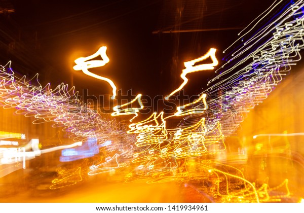 Creative Photography Unusual Pattern Dancing Light Stock Photo