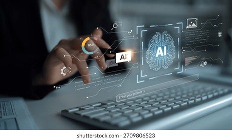 A creative platform powered by a generative AI brain. Users can enter prompts to generate content like images, interact with chatbots, and visualize data analytics. Parse