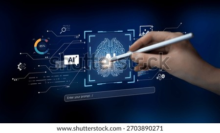 A creative platform powered by a generative AI brain. Users can enter prompts to generate content like images, interact with chatbots, and visualize data analytics. Parse