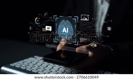 A creative platform powered by a generative AI brain. Users can enter prompts to generate content like images, interact with chatbots, and visualize data analytics. Parse