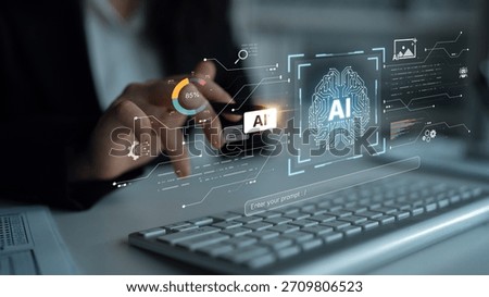 A creative platform powered by a generative AI brain. Users can enter prompts to generate content like images, interact with chatbots, and visualize data analytics. Parse